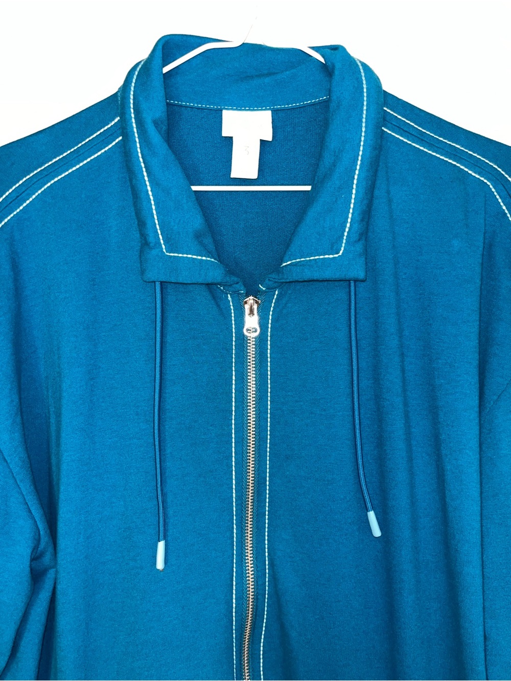 Weekends by Chico’s Blue Perfect Stretch Zip Front Jacket Size 3 / XL - Picture 2 of 9